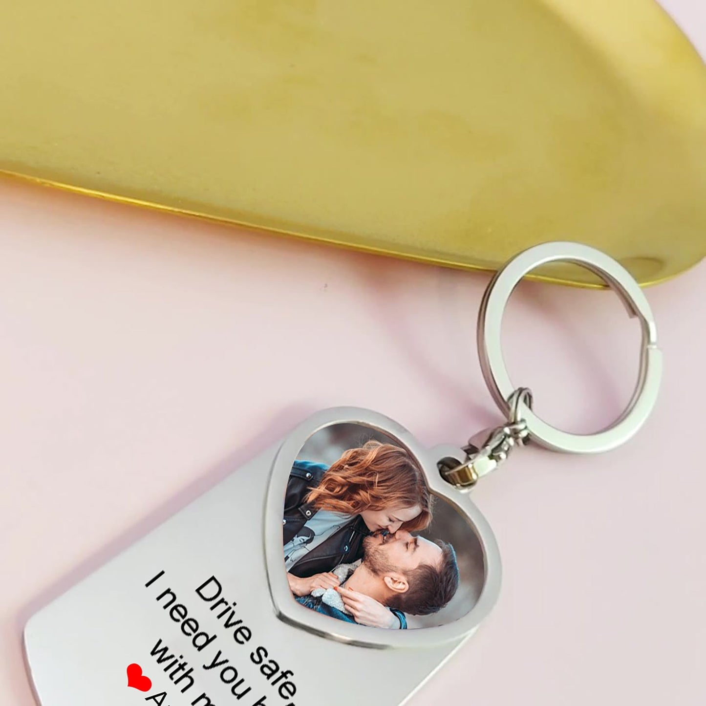 Drive Safe I Need You Here, Personalized Keychain