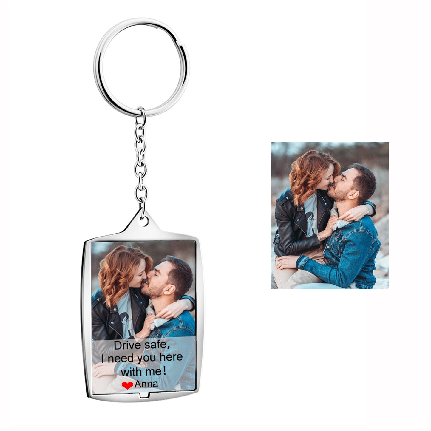 Drive Safe I Need You Here, Personalized Keychain