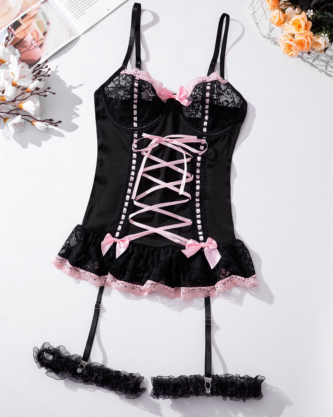 Midnight Whisper™ Teddy & Thigh Bands Set