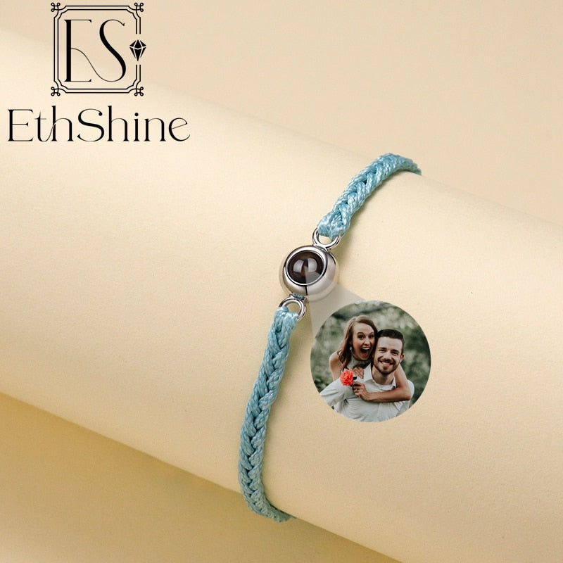 Personalized Photo Projection Bracelets for Couples